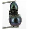 14.05ct South Sea Saltwater Baroque Pearl Iridescent Black/Purple RARE 20mm (JEW-1875)