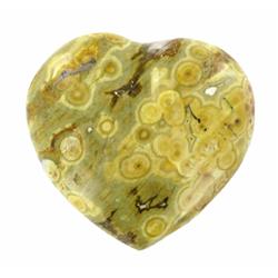 380ct Colorful Gem Grade Sea Jasper Heart (GEM-21147)