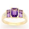 1.66Ct Natural Amethyst & Diamond 9K Gold Ring (JEW-9082X)