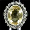 40.66ct Winsome 16X12mm Top Rich Yellow Citrine Sterling Ring   (JEW-1847)