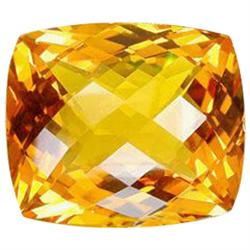 39.15ct Orange Yellow Citrine Cushion Checker Cut Appraisal Estimate $7830 (GEM-23796)