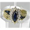 1.6ct Ceylon Blue Sapphire & Diamond 10k Gold Ladies Ring (JEW-1771)