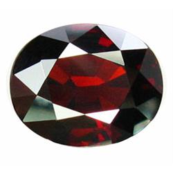 3.80ct Oval Facet Natural Deep Red Spessartine Garnet (GEM-22826)