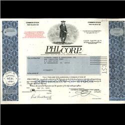 1990s PHL Corp Stock Certificate Scarce (COI-3313)