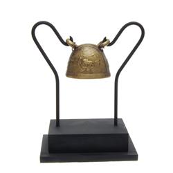 Antique Brass Cow Bell on Stand (ANT-596)