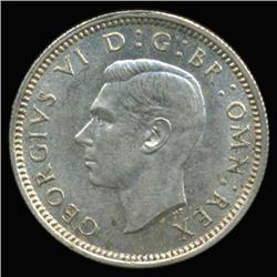 1942 British Silver Six Pence MS63+ (COI-6794)