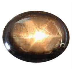5.78ct 6 Rays Star Sapphire Oval Cabochon Golden Brown  (GEM-23530)