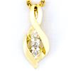 0.12Ct Genuine Natural Diamond Yellow 9K Gold Pendant (JEW-9050X)