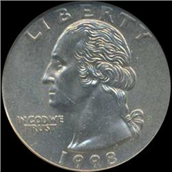 1998 Washington 25c Quarter Coin Graded GEM (COI-6909)
