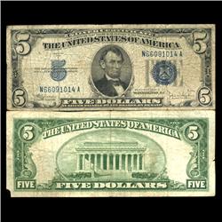 1934D $5 Silver Certificate Circulated (CUR-06043)