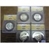 Image 1 : 5 ANACS Slabbed Franklin Half Dollars (See Desc)