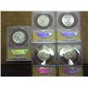 Image 2 : 5 ANACS Slabbed Franklin Half Dollars (See Desc)