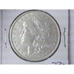 1900-O Over CC Morgan Silver Dollar (AU)