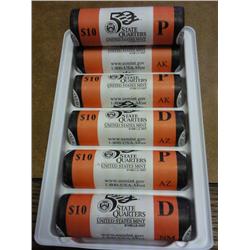 6 Rolls Of 2008 US State Quarters (UNC)