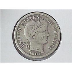 1901 Barber Dime