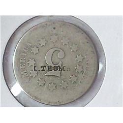 Shield Nickel With Counter Stamp (As Shown)