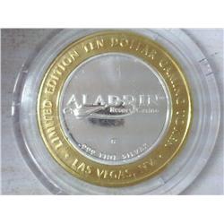 Aladdin $10 Gaming Token Silver (UNC)
