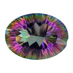 11.30ct Oval Concave Mystic Rainbow Topaz (GEM-26241)
