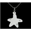 18k WG Plated Mother of Pearl Starfish Necklace (JEW-1971)