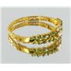 Image 2 : 90ctw Lab Dia/Emerald 22k Gold Vermeil Bracelet (JEW-2070)