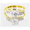 Image 1 : 13ctw Lab Diamond 22k Gold Vermeil Ring (JEW-2102)