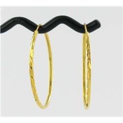 1.5g 23k Gold Hoop Earrings 1 1/8" (JEW-1912)