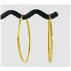 Image 1 : 1.5g 23k Gold Hoop Earrings 1 1/8" (JEW-1912)