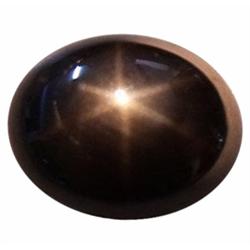 6.15ct Opaque Oval Cabochon Black Star Sapphire Natural  (GEM-23246)