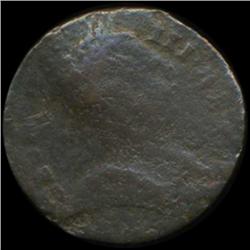 1774 Colonial Counterfeit George III Farthing RARE (COI-7064)