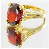Image 2 : 27ctw Lab Spessartite 22k Gold Vermeil Ring (JEW-2119)