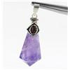 60ct Amethyst Crystal & Citrine Pendant Super Sparkler With Sterling (JEW-1718)