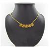Image 2 : 22k Gold Vermeil & Blue Enamel Necklace 16" (JEW-2142)