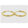 Image 2 : 1.5g 23k Gold Hoop Earrings 7/8" (JEW-1910)