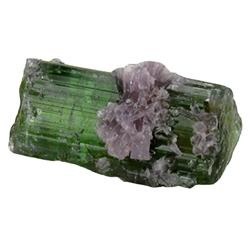 14ct Green Tourmaline Crystal w/Lepidolite Brazil (GEM-24338)