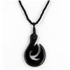 Rare Buffalo Horn Hawaiian Fishook Pendant Choker (JEW-1976)