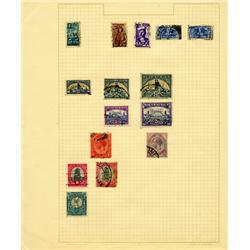 1910s/40s S. Africa Hand Made Stamp Collection Album Page 15 Pieces (STM-0275)