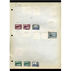 1935 Peru Hand Made Stamp Collection Album Page  16 Pieces (STM-0102)