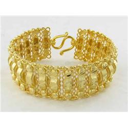 200ctw 22k Gold Vermeil Wide Bracelet (JEW-2087)