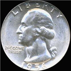 1956 Washington 25c Silver Quarter Coin Graded GEM (COI-6831)