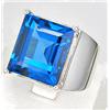 67.10Ct Sterling Octagon Ring Size 7 London Blue Topaz (JEW-1546)