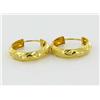 Image 2 : 1.5g 23k Gold Hoop Earrings 5/8" (JEW-1909)