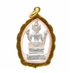 Heavy 24k Gold Filled Silver Tibet Buddha Amulet  (JEW-158)