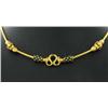 22k Gold Vermeil & Blue Enamel Necklace 16" (JEW-1998)