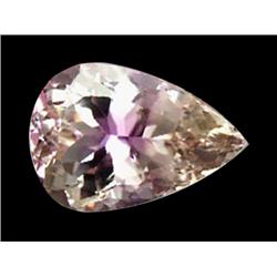 18.9ct 100% Natural Pear Cut Imperial Pink Kunzite Appraisal Estimate $5670 (GEM-24631)