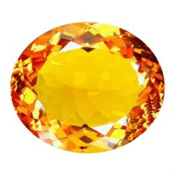 79.65ct Impressive AAA Orange Yellow Citrine Oval Cut Appraisal Estimate $15930 (GEM-25137)