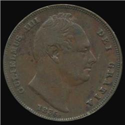 1835 Britain William IV Farthing High Grade (COI-7078)