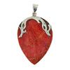 Sterling Red Coral Pendant (JEW-1937)