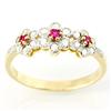 0.66Ct Pink Sapphire & 18 Diamond 9K Gold Ring (JEW-9135X)