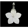 Mother of Pearl Plumeria Pendant (JEW-1932)