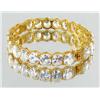 Image 2 : 190ctw Lab Diamond 22k Gold Vermeil Bracelet (JEW-2083)